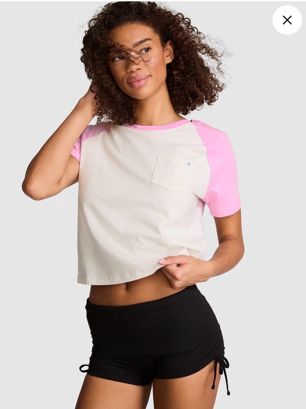 NWT PINK COTTON RAGLAN SLEEP TEE